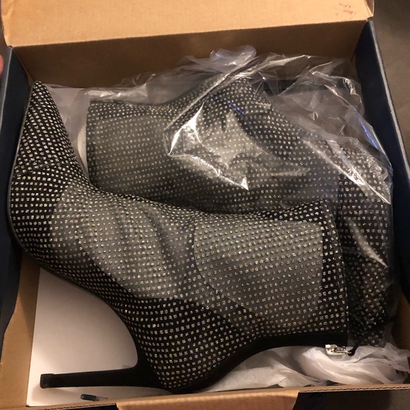 Used Zara Sparkly Mesh booties SZ 6.5 - Picture 9 of 13